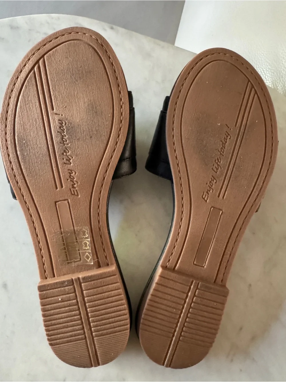 Jelavu Black Slide Sandals with Bamboo Buckle